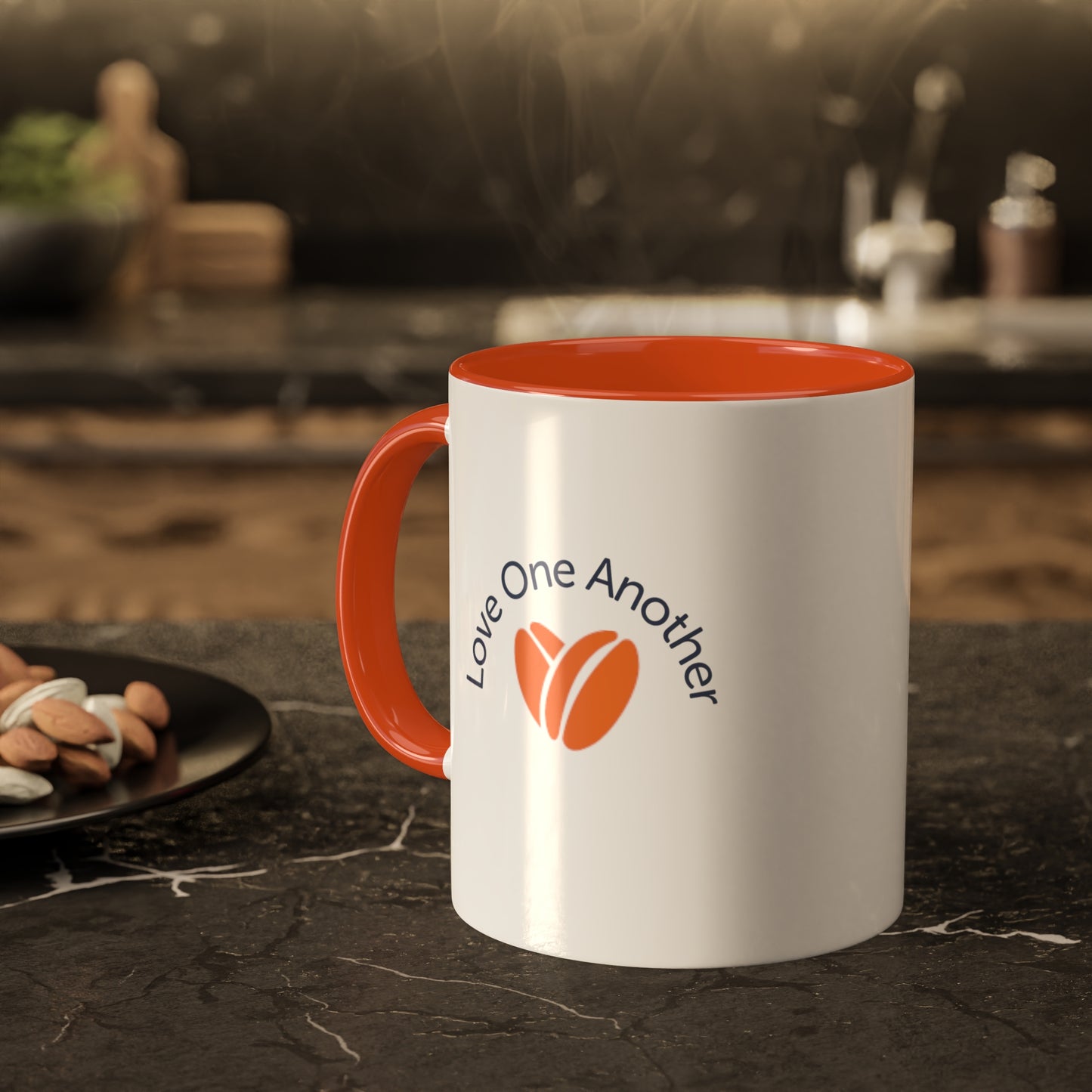 Love One Another Two-Tone 11oz Ceramic Coffee Mug