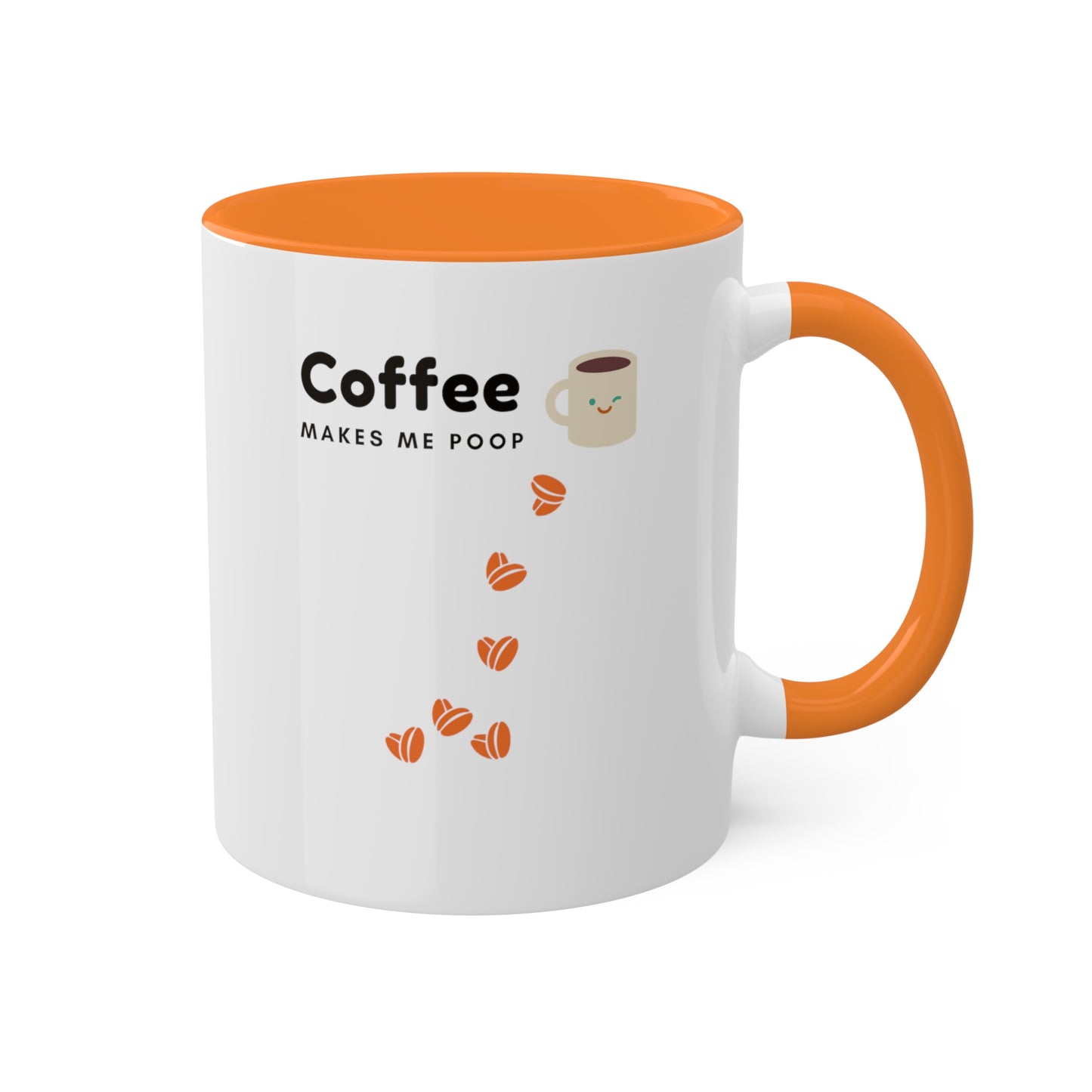 Coffee Makes Me Poop Two-Tone Coffee Mug