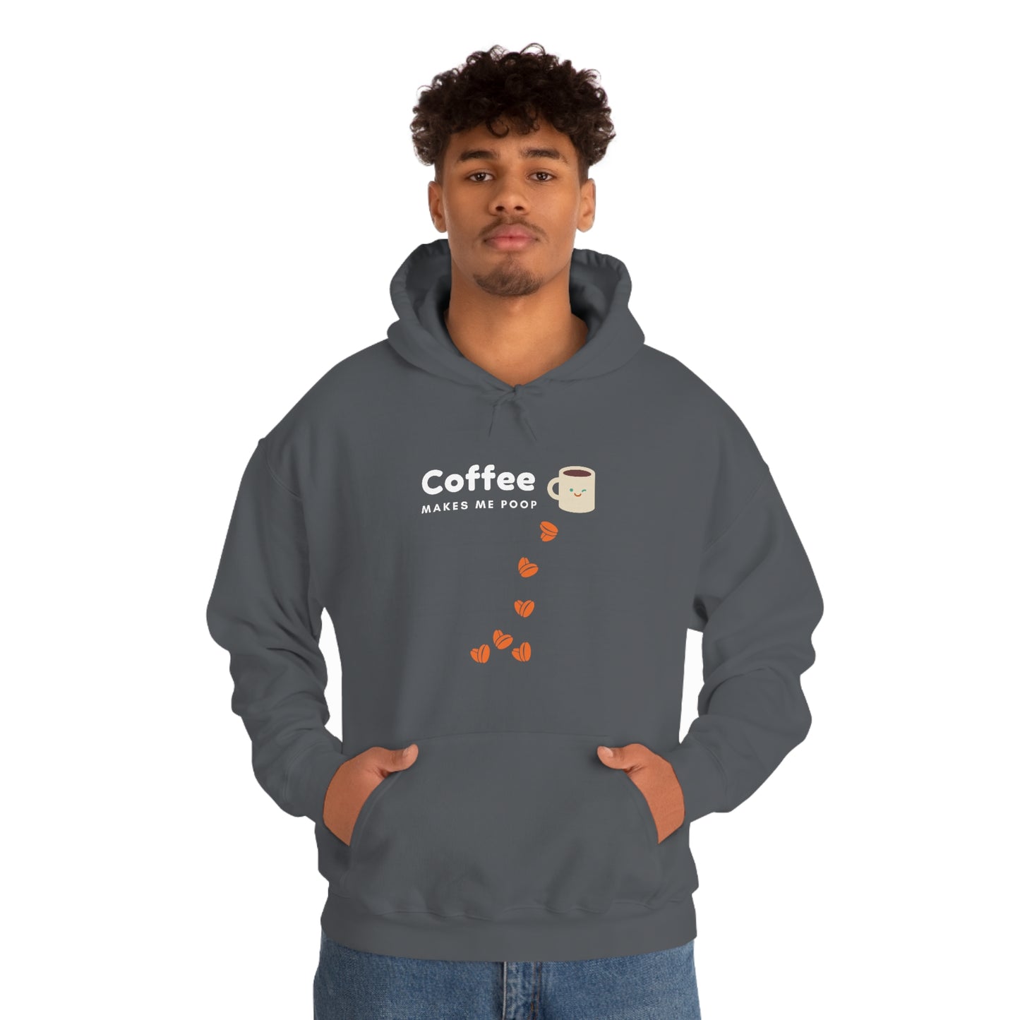 Coffee Makes Me Poop Hoodie | Coffee Lover Hoodie | Coffee Hoodie | Funny Coffee Hoodie| Unisex Heavy Blend Hooded Sweatshirt