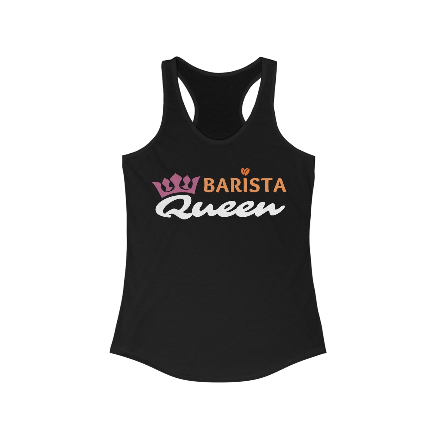 Barista Queen Tank | Women's Ideal Racerback Tank | Coffee Tank Top | Coffee Lover Tank | Racerback Tank Top